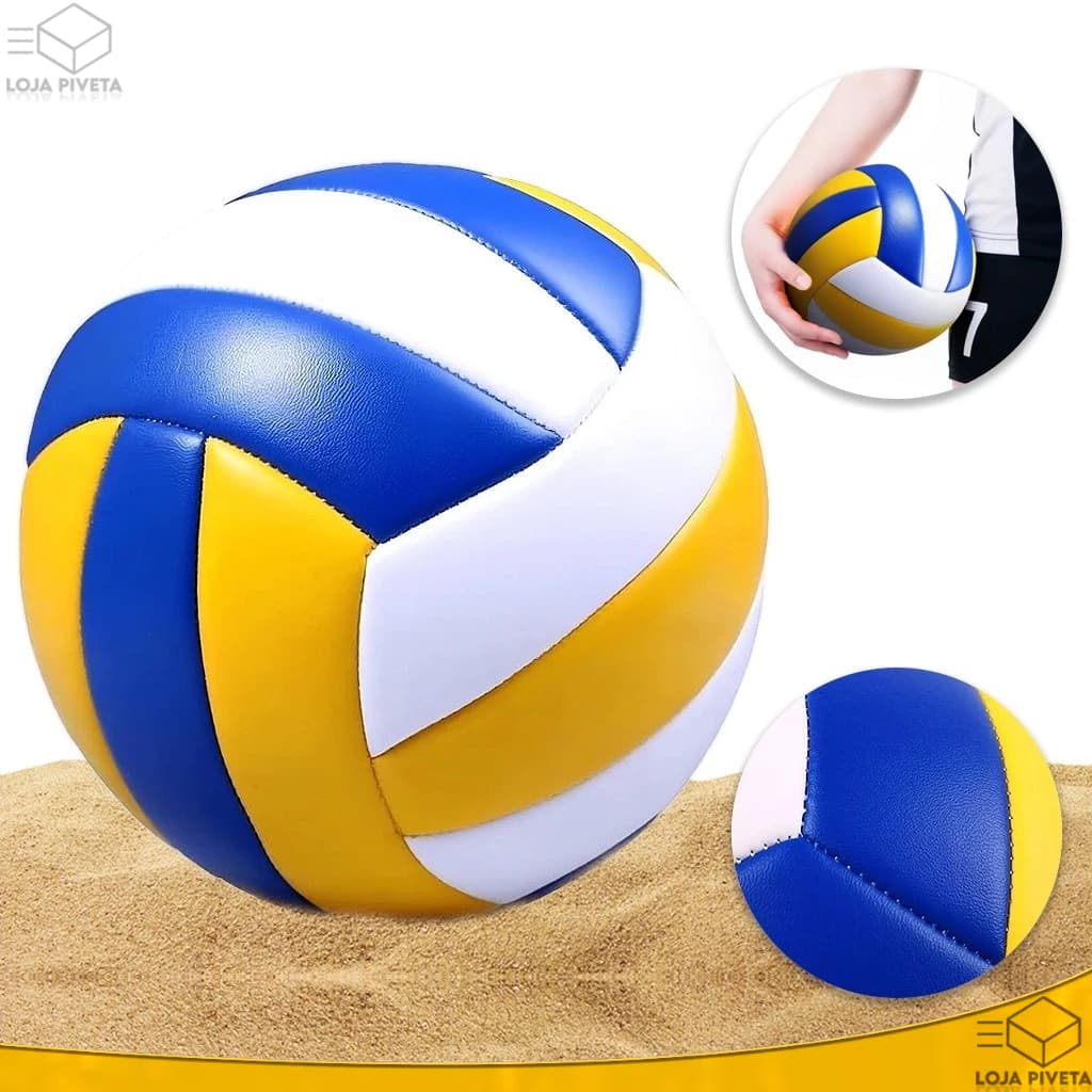 Bola de Volei Quadra Praia Areia Voleibol 22cm Profissional Costurada