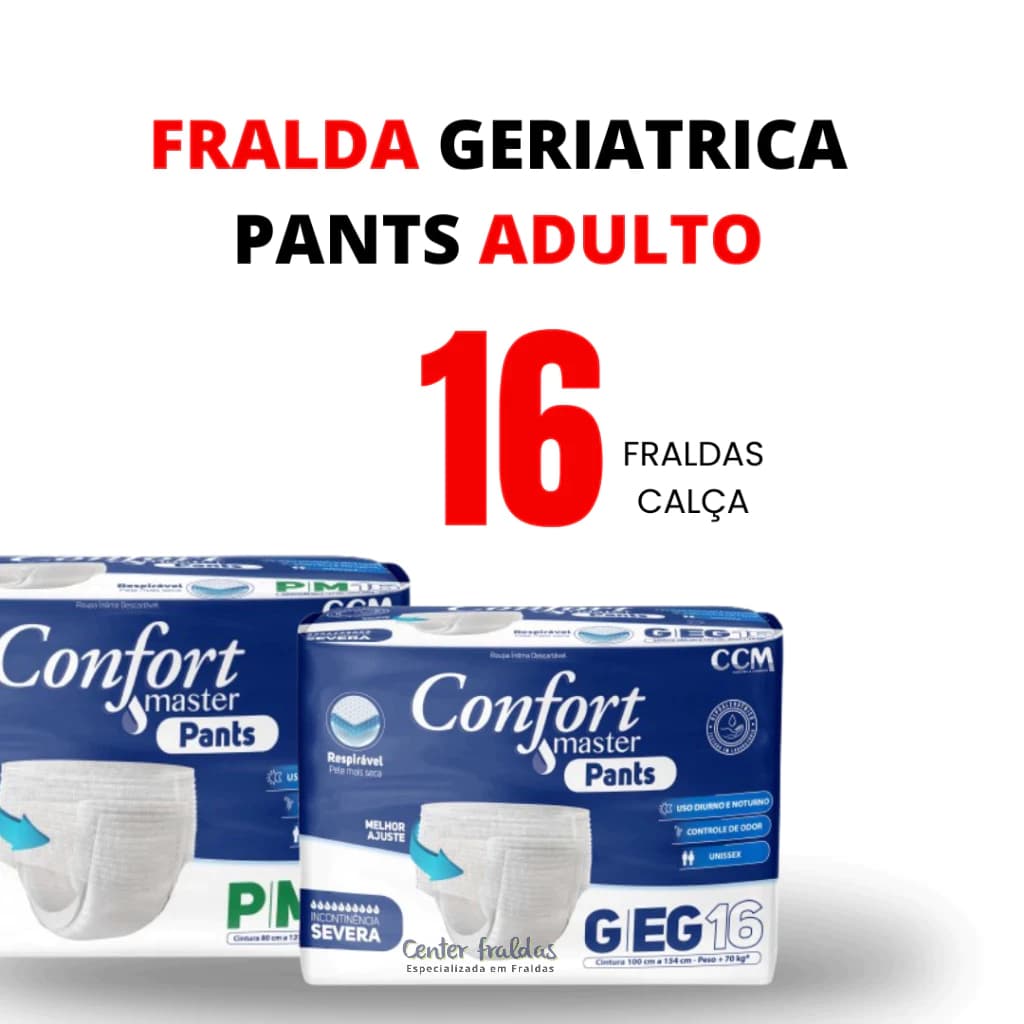 Fralda Calça Confort Master Pants - P/m ou G/XG- Com 16 Und