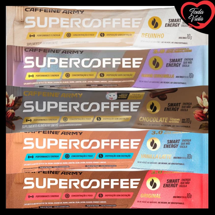 SUPERCOFFEE 3.0 KIT COM 5 UN CAFFEINE ARMY - (sachê 10g)
