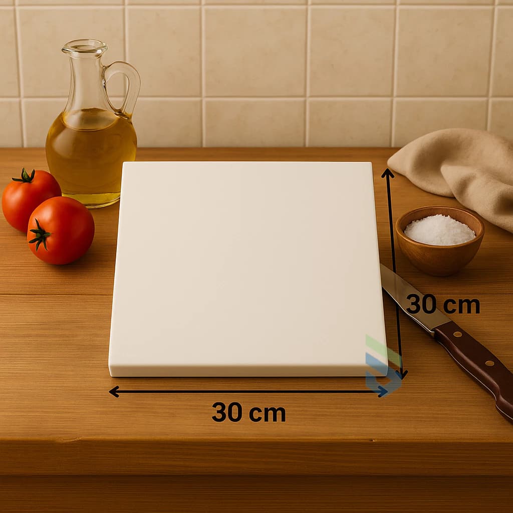 Tábua Para Corte Polietileno 10mm X 30cm X 30cm Para CNC Router Padaria Mercado