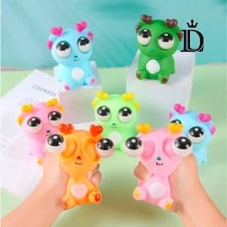 Boneco Estressante em Formato de Dragão, com Olhos Saltados,Boneco Antistresse para Apertar.