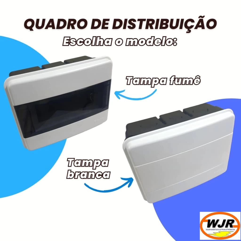 Quadro caixa Distribuição 8 Disjuntores de Embutir c/ Suporte para barramento -  8 Dijuntores tipo Din ou 6 tipo Nema.