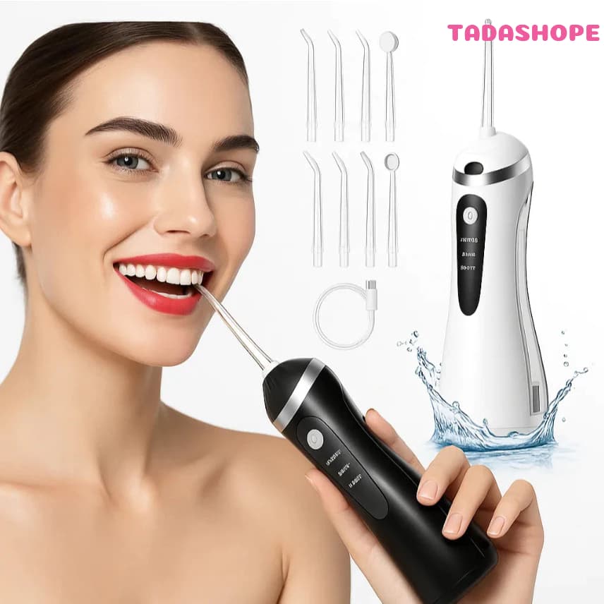 Irrigador Oral Portátil 300ml com Bico Removível Limpeza Profunda Suave TADASHOPE