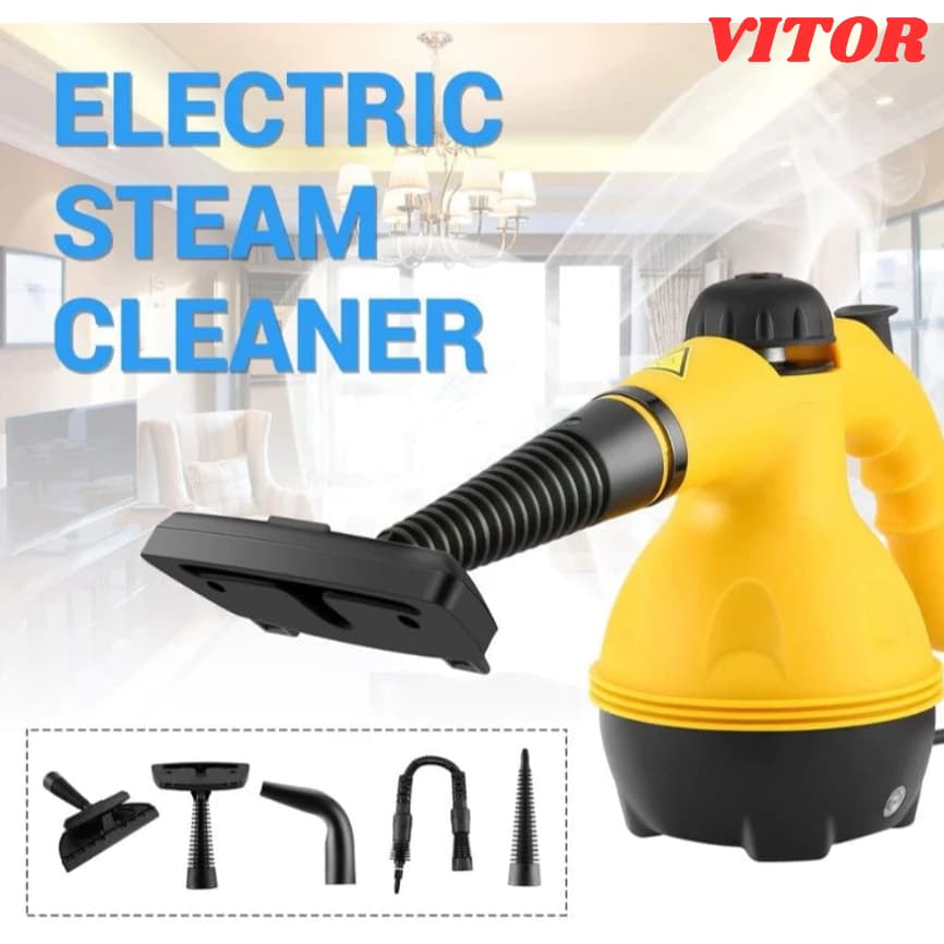 Limpador a Vapor Portátil 110V com Acessórios Limpeza Rápida Sem Químicos VITOR