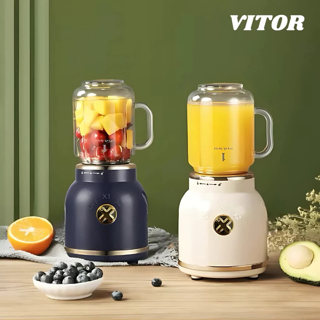 Mini Liquidificador Portátil Shake 6 Laminas 3 em 1 Portátil VITOR