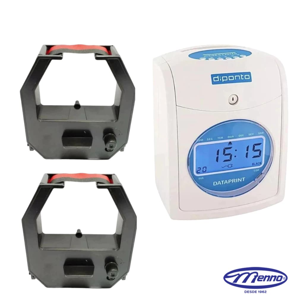 2 Fitas de impressão relógio de ponto - Cartografico, Diponto, Dataprint Ponto fácil - Várias Marcas