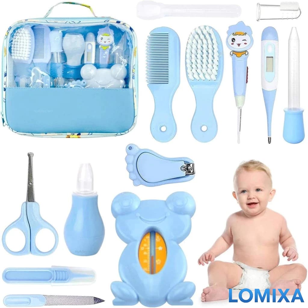 Kit de Higiene Capilar para Bebês – 13 Itens para Cuidados Diários do Cabelo e Corpo