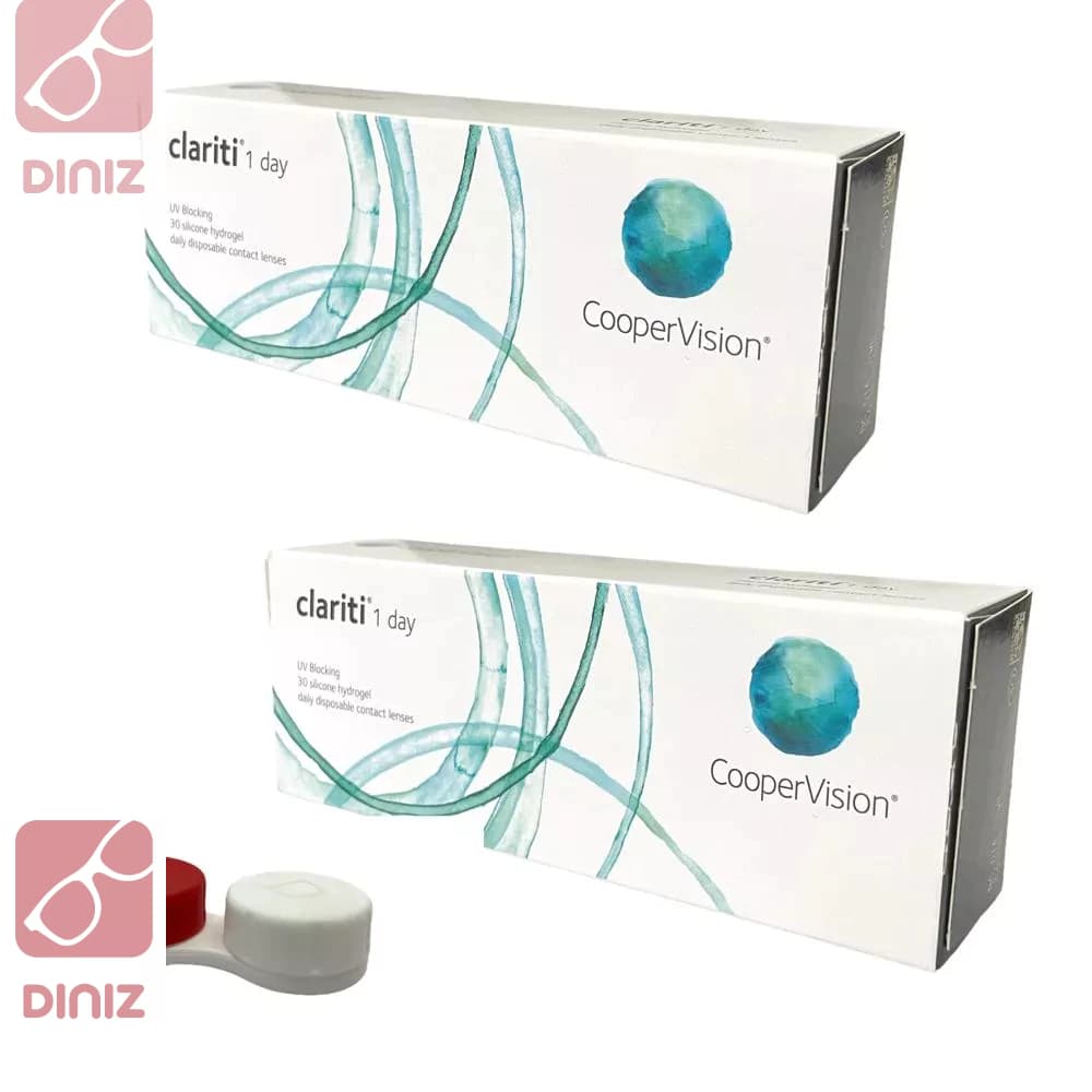 2 Caixas Lente De Contato Clariti 1 Day Uso Diário + Estojo