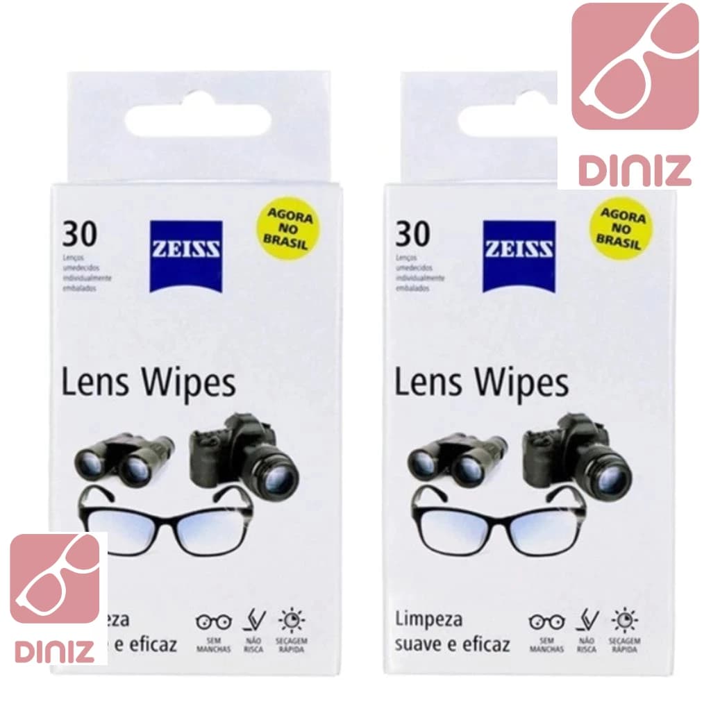 Kit Lens Wipes Zeiss Com 60 Lenços Umedecidos