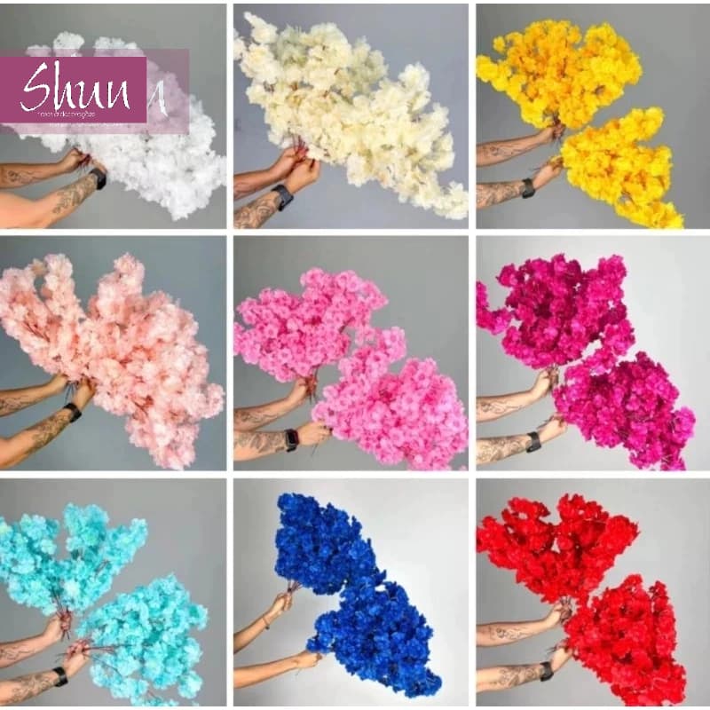 Kit de 10 a 40 Flores 45cm Flor Cerejeira artificial Decoração Casa - A-520