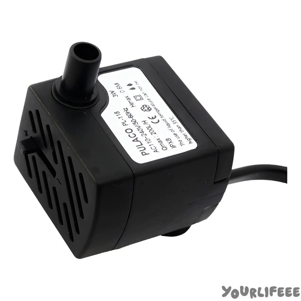 Bomba Submersa Bombinha Motor Para Aquário Fonte Água Bebedouro Pet 200l/h Bivolt Cabo 1.20 m oferta