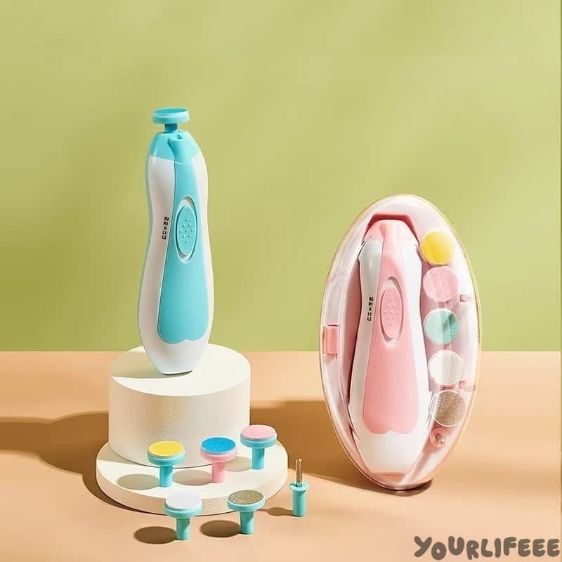 Lixa de Unha Elétrico Aparador Cortador Para Bebê Infantil Com Estojo