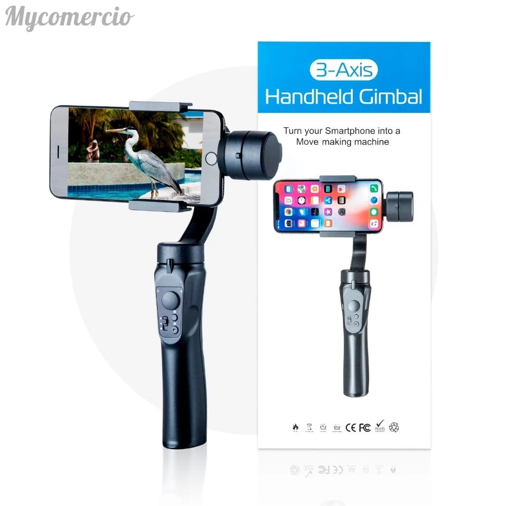 Gimbal 3 Eixos Profissional para Celular | Preto Luxo | Universal H4 | Estabilizador Vlog