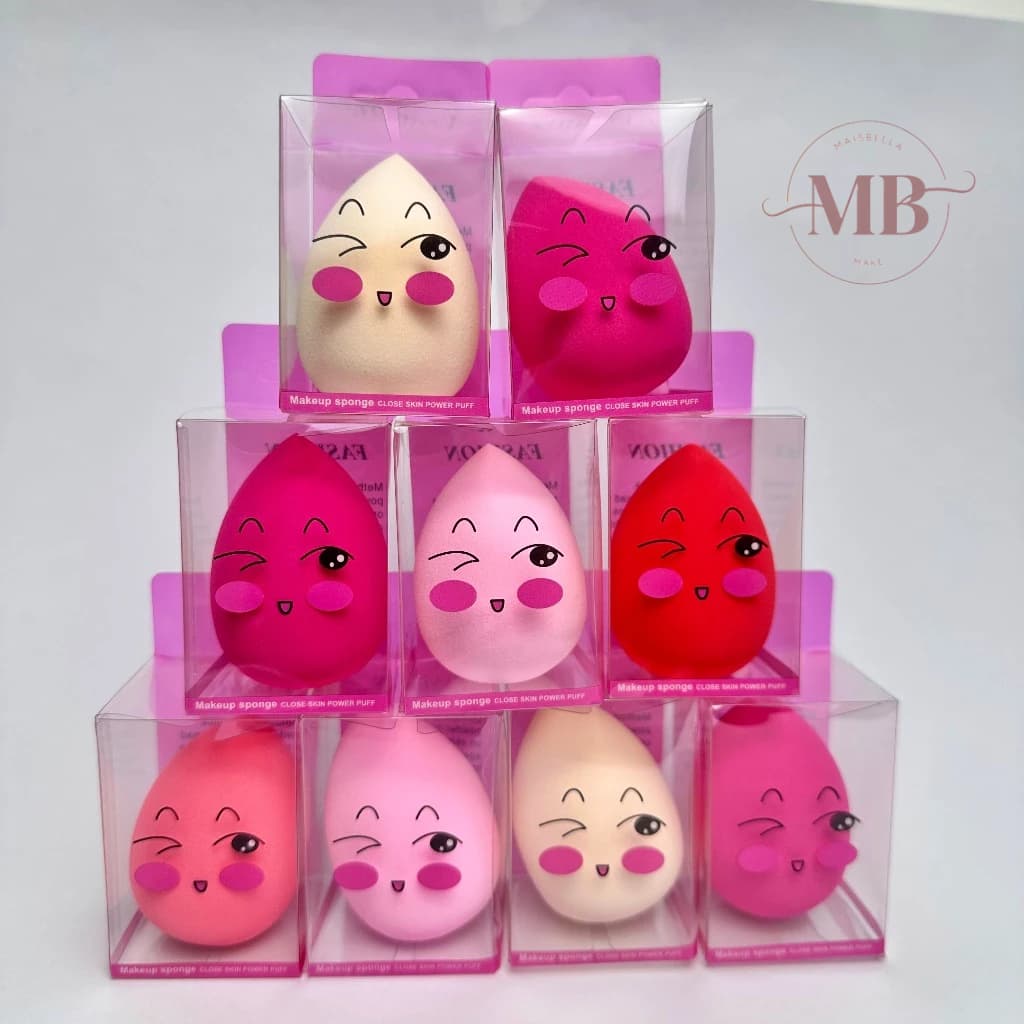 KIT 12/24/36 PCS Esponjas Esponjinha Para Maquiagem Rosto Base Corretivo Contorno Pó