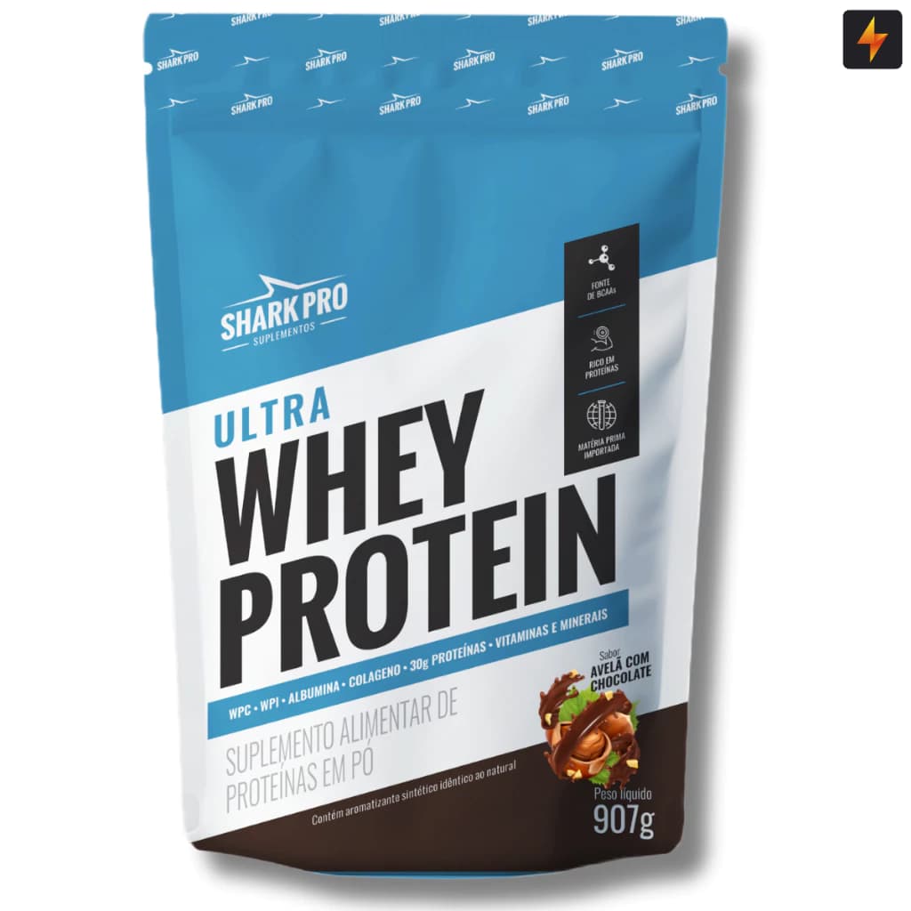 Ultra Whey Protein Refil 907g Proteína Concentrada Shark Pro