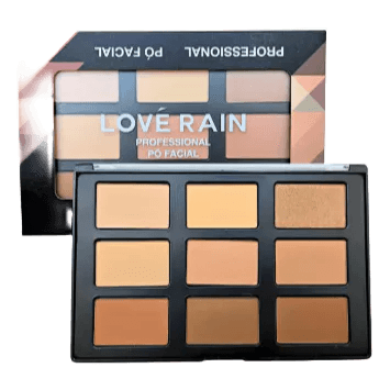 Paleta de Pó Facial Compacto 9 Cores Love Rain COD: LR9130