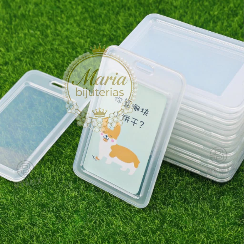 Porta Crachá Ultra resistente/estudantePorta Cartão Transparente Dupla Face Vertical