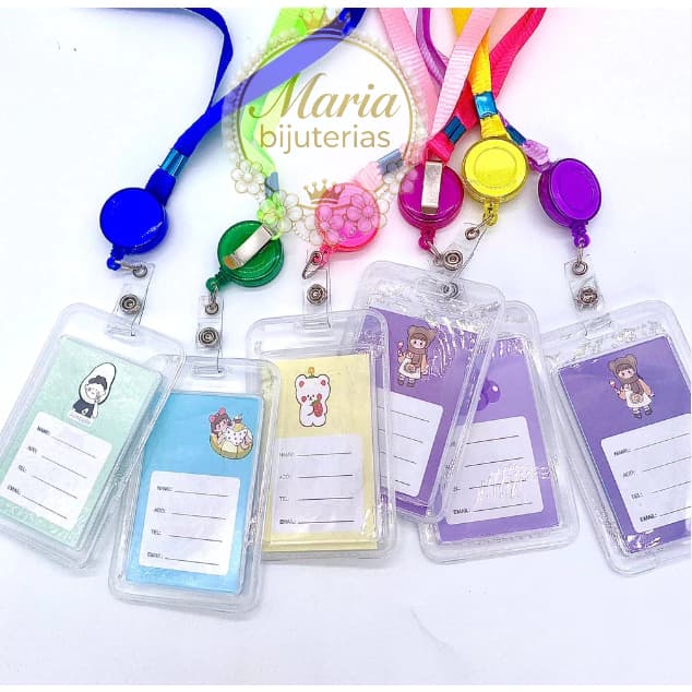 KIT/5/10/20 Porta Crachá Com Cordão Bilhete Cartões/Ultra resistente/estudante