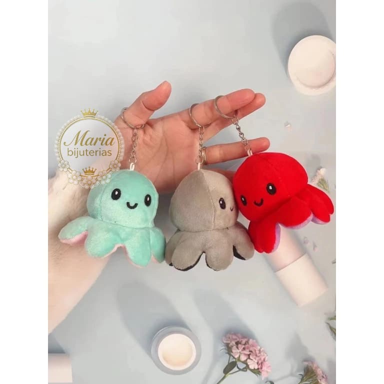 Chaveiro de Boneca De Pelúcia De Polvo Flip Octopus Plush Toy Doll Ragdoll