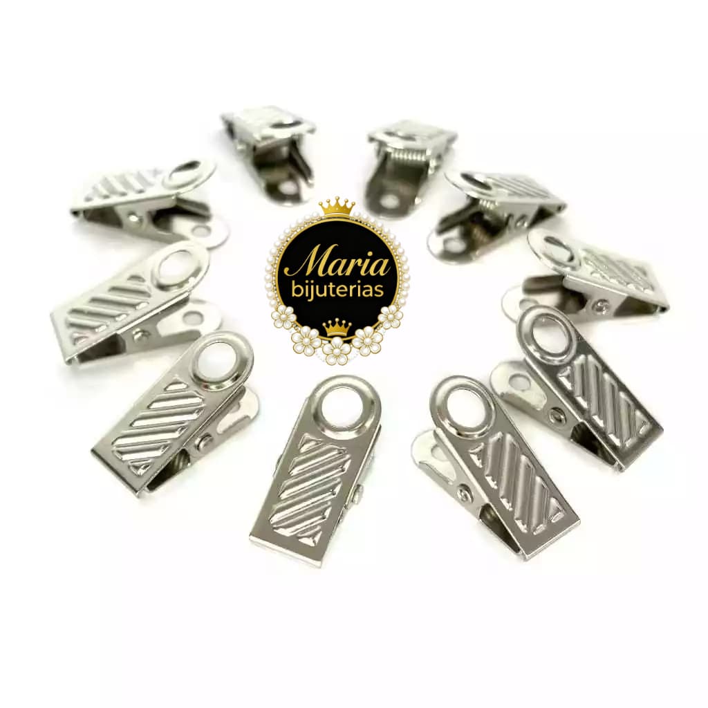 Presilha Jacaré Sem Alça - Clips Jacaré para Crachá - 100 UN