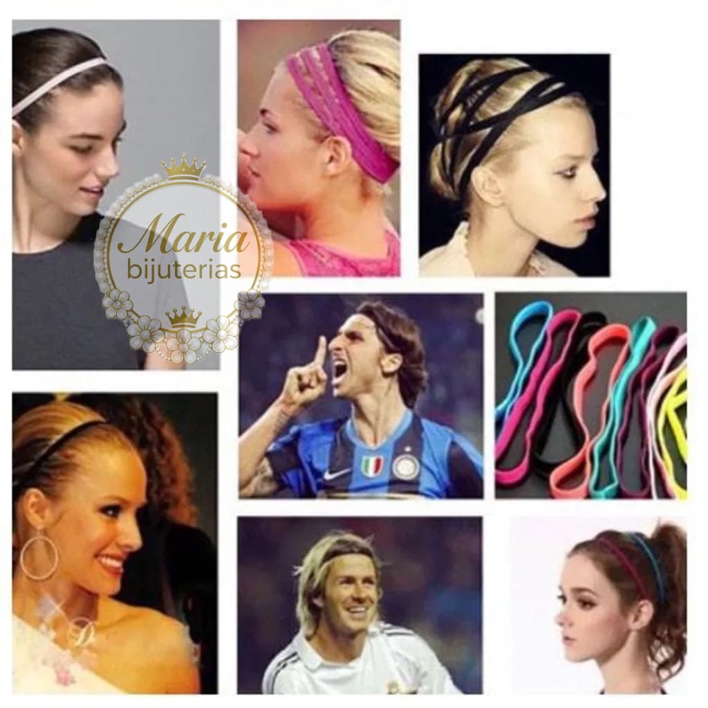 Kit 6 /18/36  Faixas Tiara Para Prender o Cabelo Esportes Headband Unissex