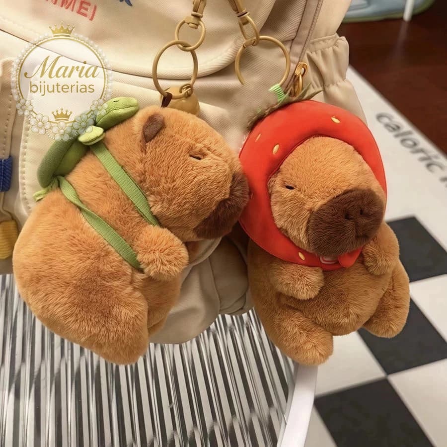Kawaii CAPIVARA Keychain Pingente De Pelúcia Simulação Capibara Boneca Fofa Anime Recheada Aniversário