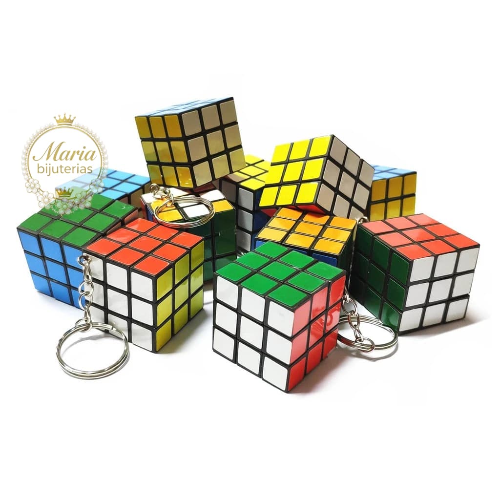 Kit 6/12/24  Chaveiro Mini Cubo Magico 3cm Para Lembrancinhas