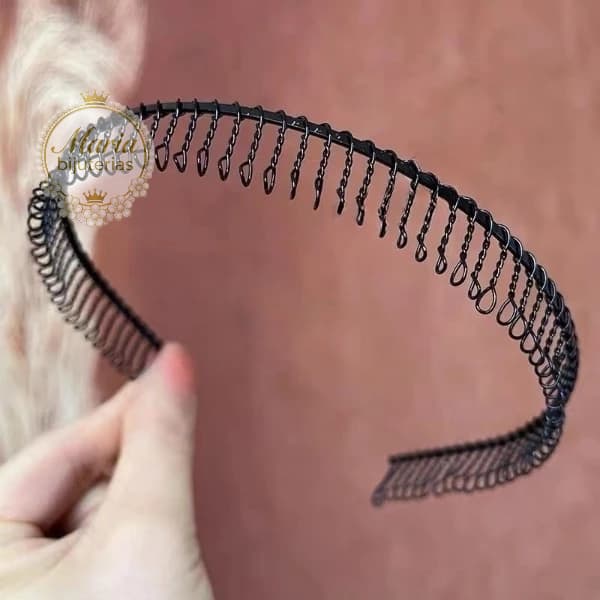 KIT 3 Tiaras de Ferro Arco Diadema Masculina Metal Arquinho Ondinhas