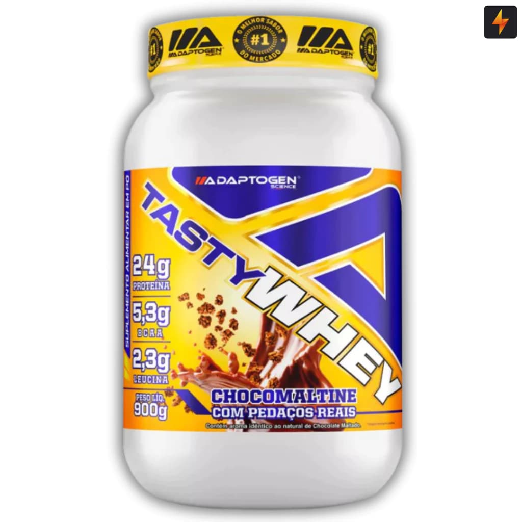 Tasty Whey Adaptogen 900g - Whey Protein 3w Proteína Concentrada Isolada Hidrolisada