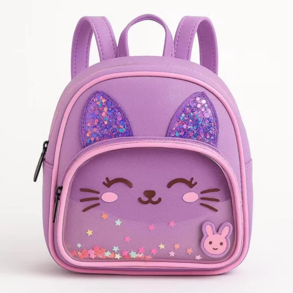 Mochila infantil gatinha Bolsa Menina  Charmosa Escolar, Creche, Passeio etc