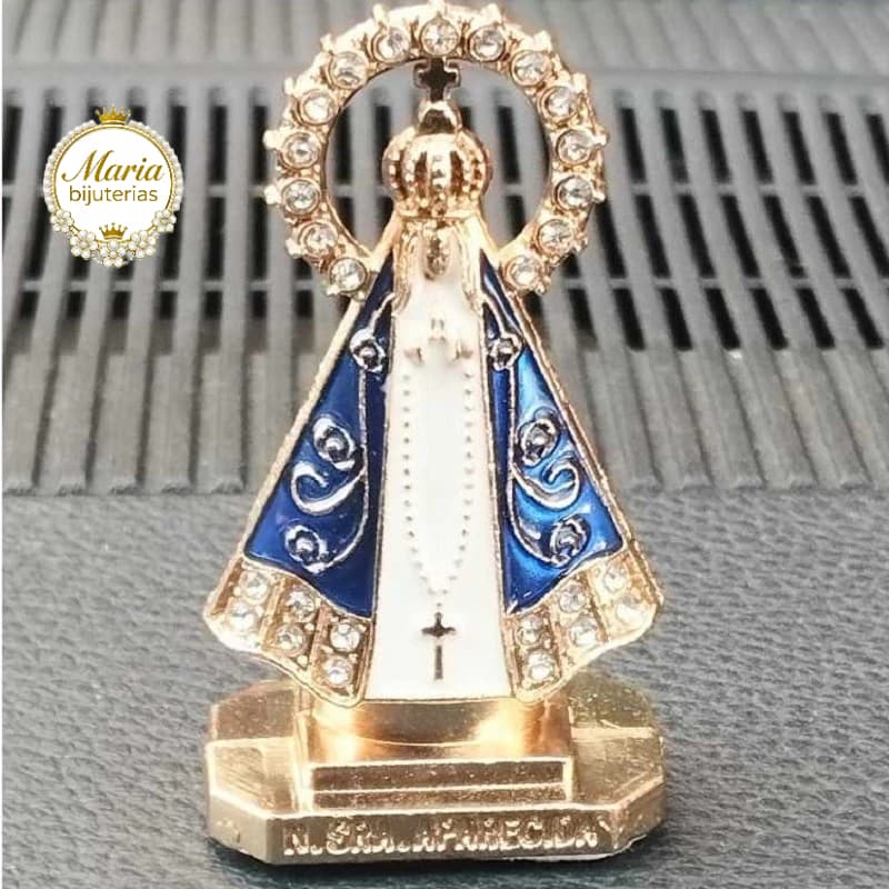 Kit 3/6/12 Santinha Nossa Senhora Aparecida Painel Carro EM METAL