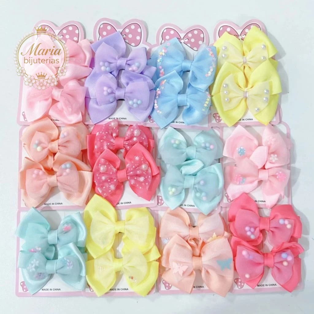 Kit 6/10  Laços de Cabelo Infantil Bico de Pato Varias Cor