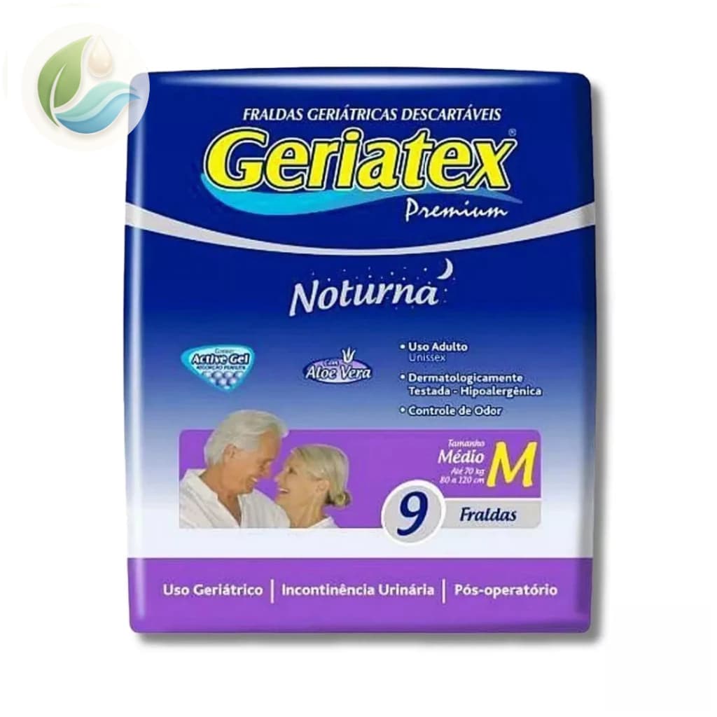 Fralda Geriatrica Premium Geriatex Noturna Tamanho M