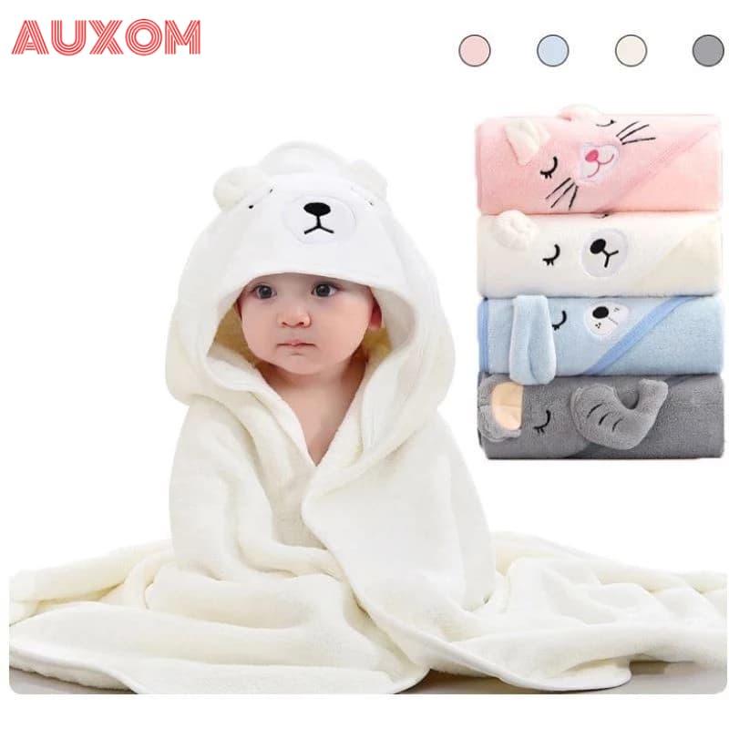 Toalha de Banho Infantil com Capuz Recém-Nascido Macia e Absorvente