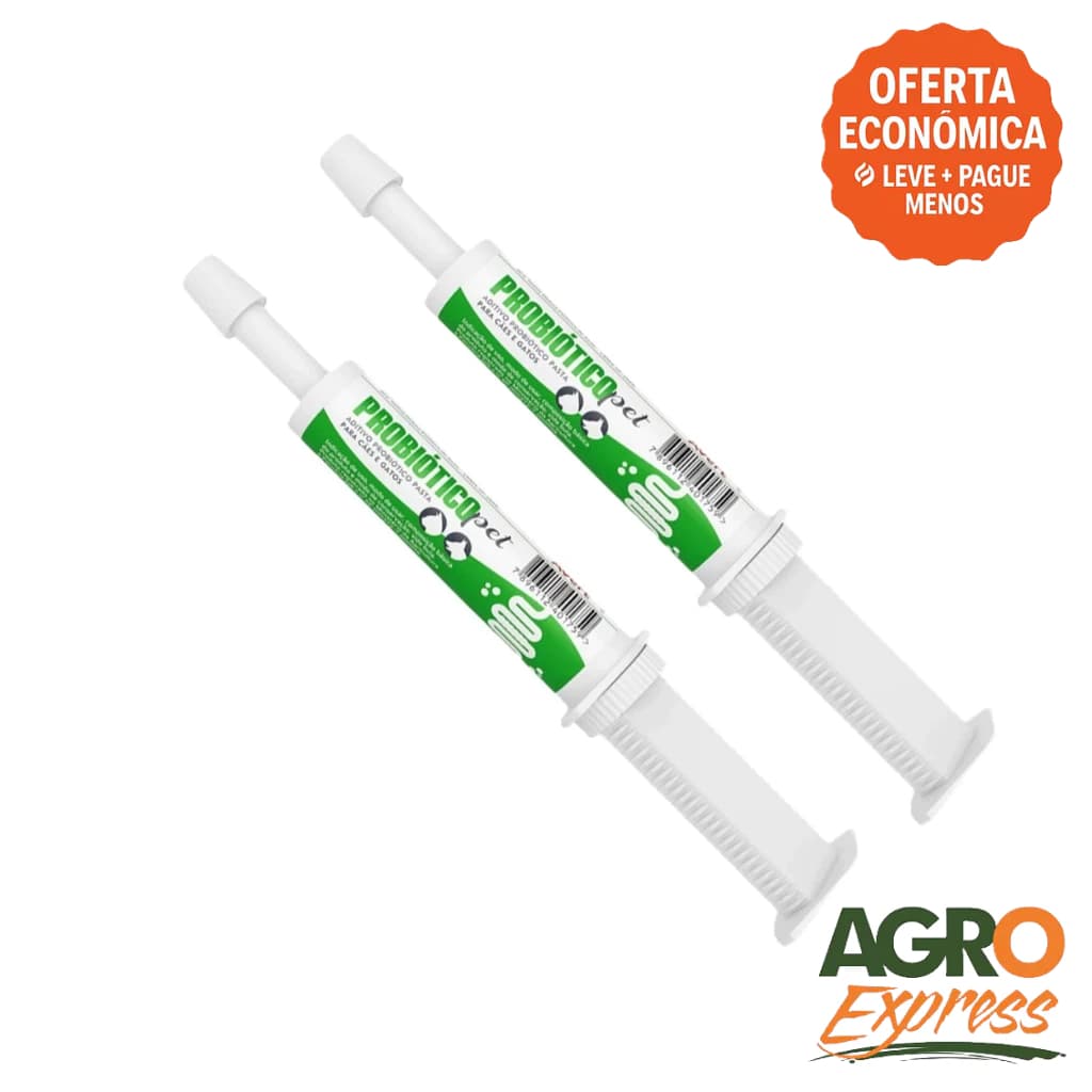 Kit 2 Probiótico Pet 14g Avert Recuperação Intestinal Rápida Cães Gatos