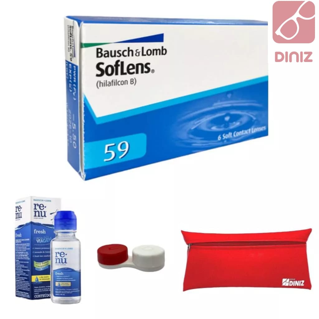 Lente De Contato Soflens 59 Com Grau - Bausch Lomb