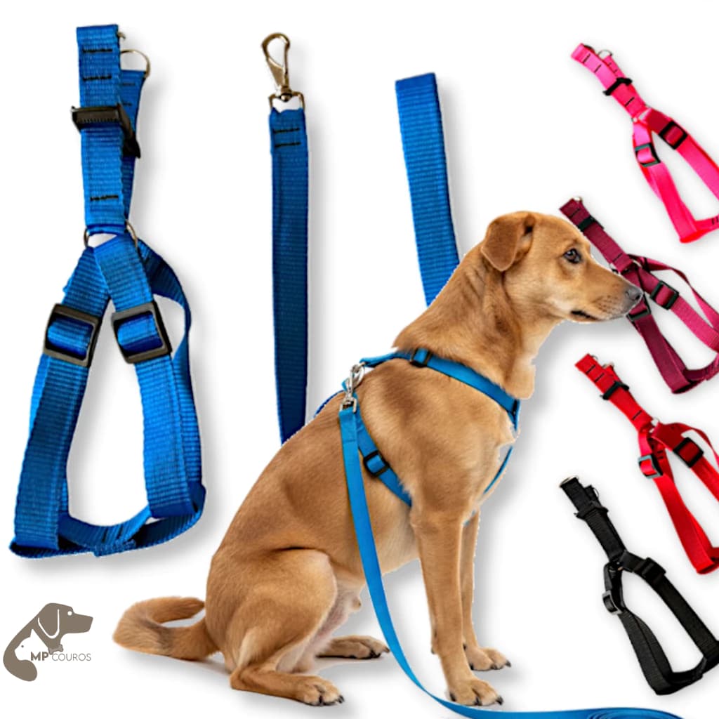 Peitoral Americano para Cães Médio e Grande Porte Ajustável Super Resistente varias cores e tamanhos