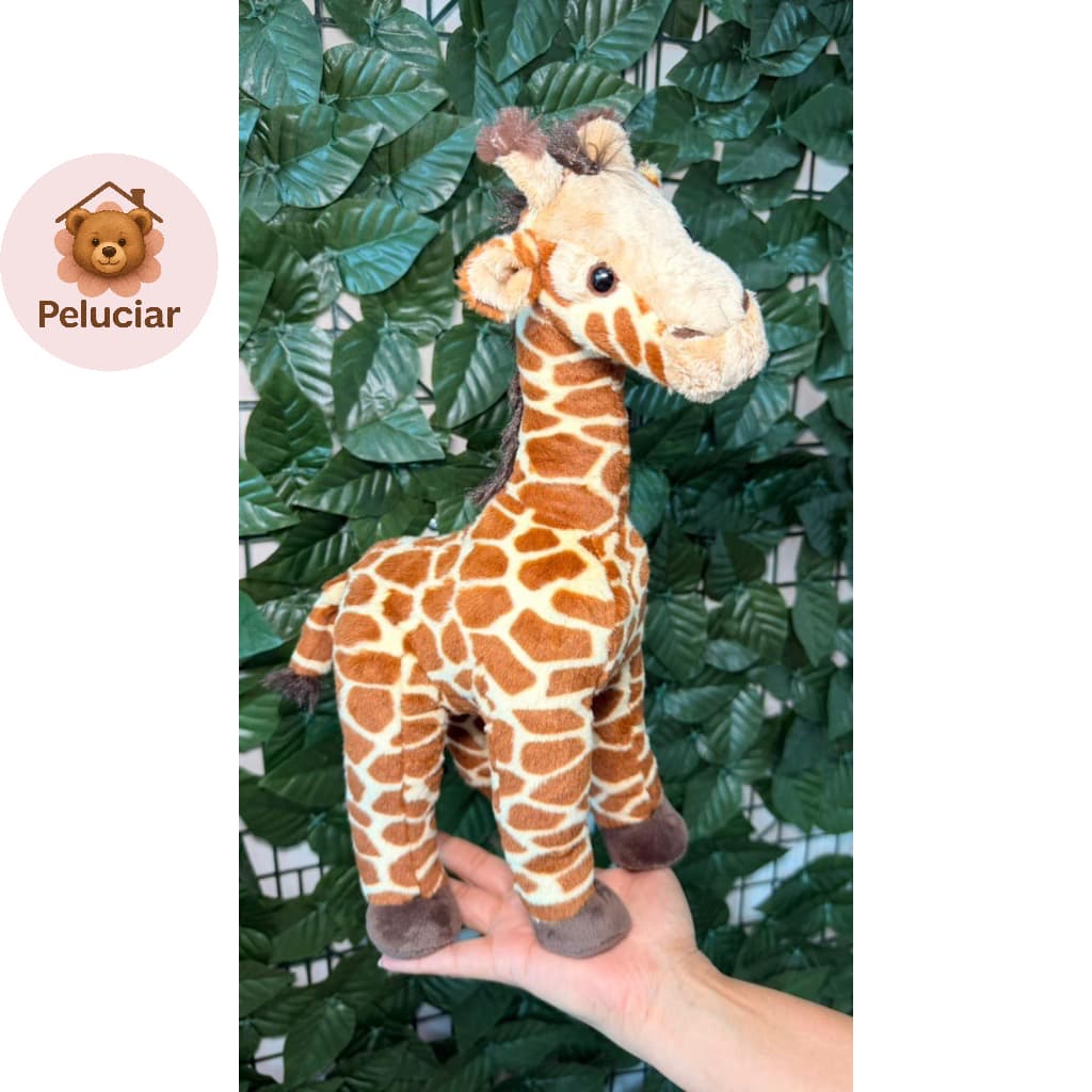 Bichinho de Pelucia Girafa Safari 35cm Brinquedo Decoração Infantil Quarto Bebe ﻿Zoológico Animal