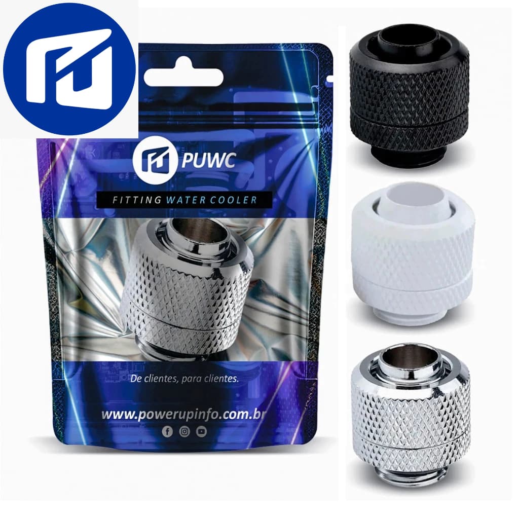 Fitting Conector Mangueira 3/8 Water Cooler Custom - Rosca G1/4