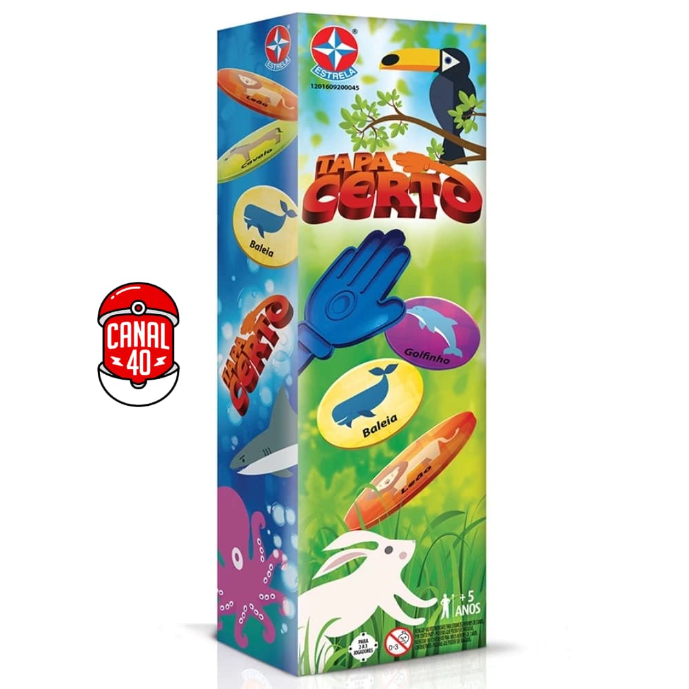 JOGO TAPA CERTO ESTRELA MÃOZINHA FICHAS CARTAS CLÁSSICO FAMÍLIA MESA BICHOS ANIMAIS LEÃO AVE COELHO