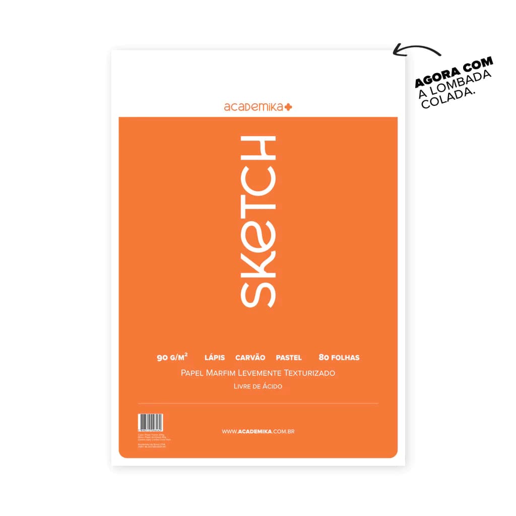 Bloco Desenho Sketch 90g 80 folhas ARCHIBALD