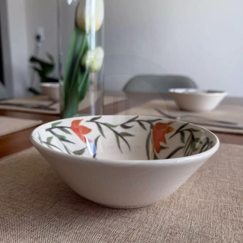 Conjunto Tigelas Ceramica 500ml Lirios bowl Oxford