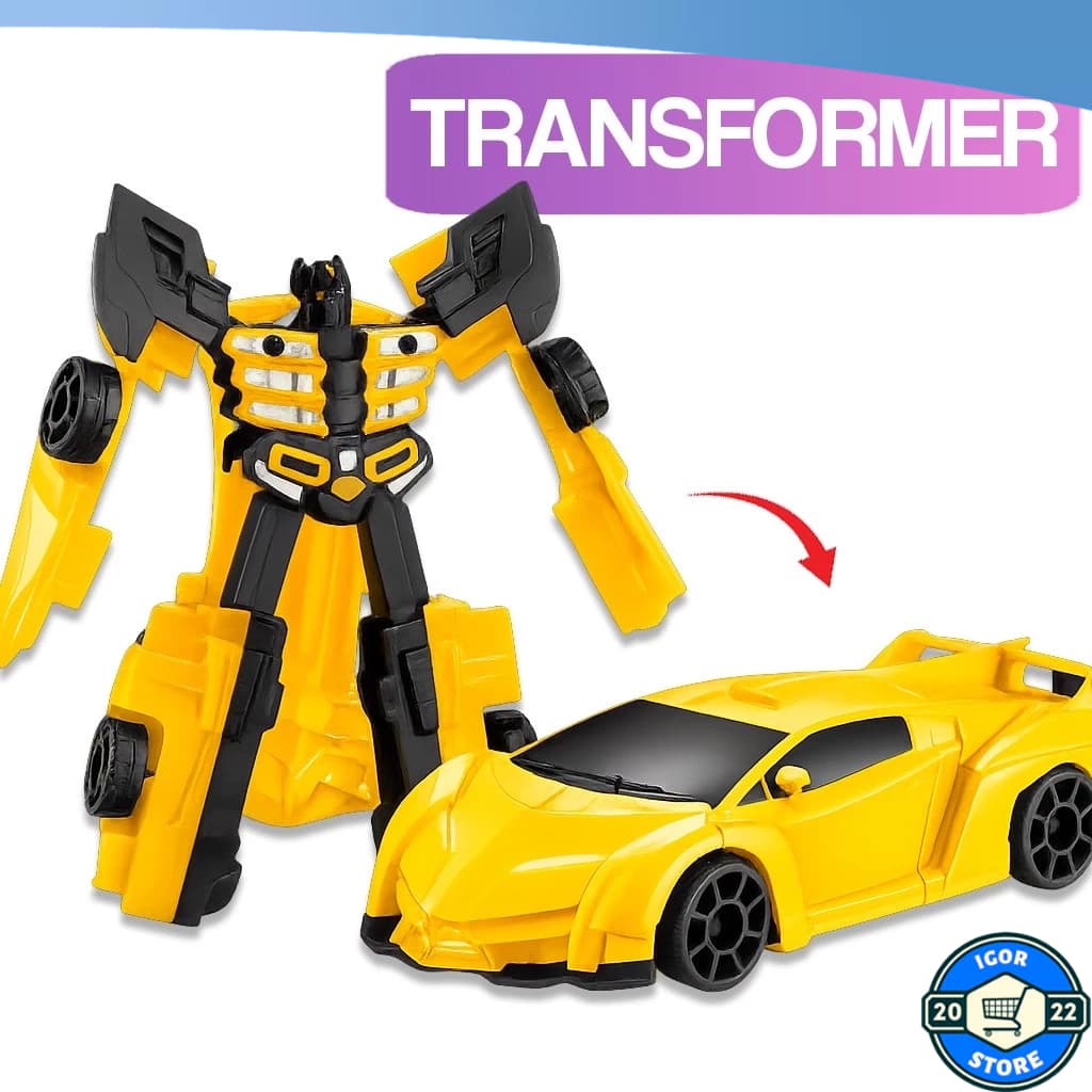Brinquedo Carro Transformers Vira Robô 2 em 1 Carrinho Infantil Crianças Kids Diversão Garantida