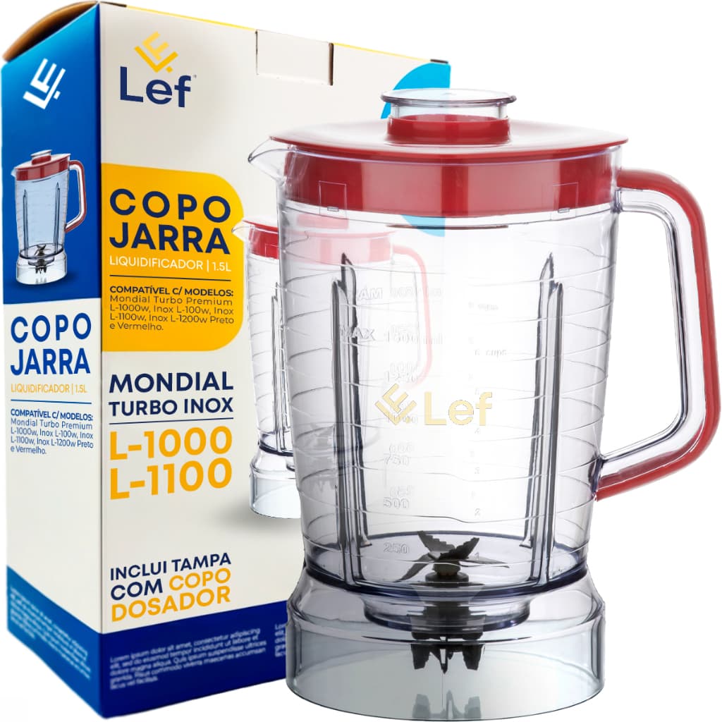 Copo Para Liquidificador Mondial Turbo Inox L-1000 L-1100