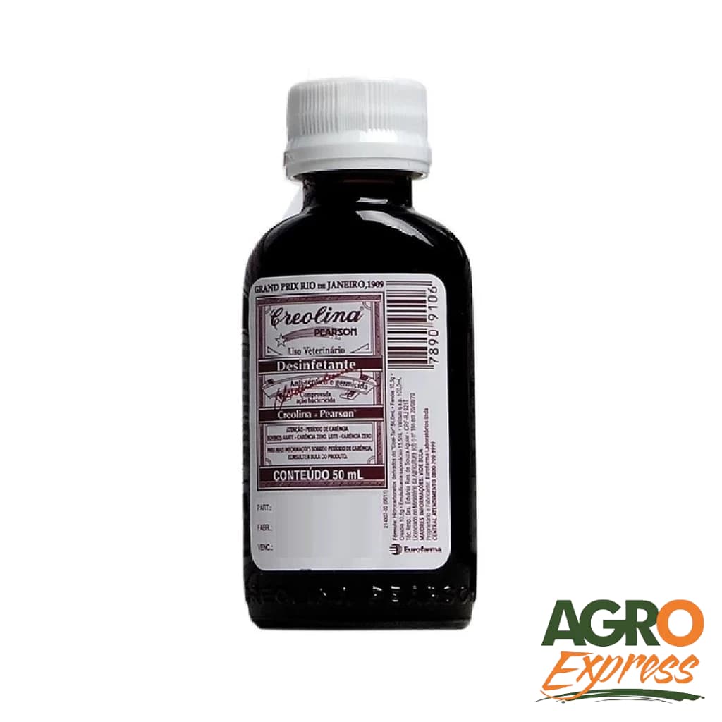 Creolina Pearson 50ml - Desinfetante e Germicida de uso Veterinário.
