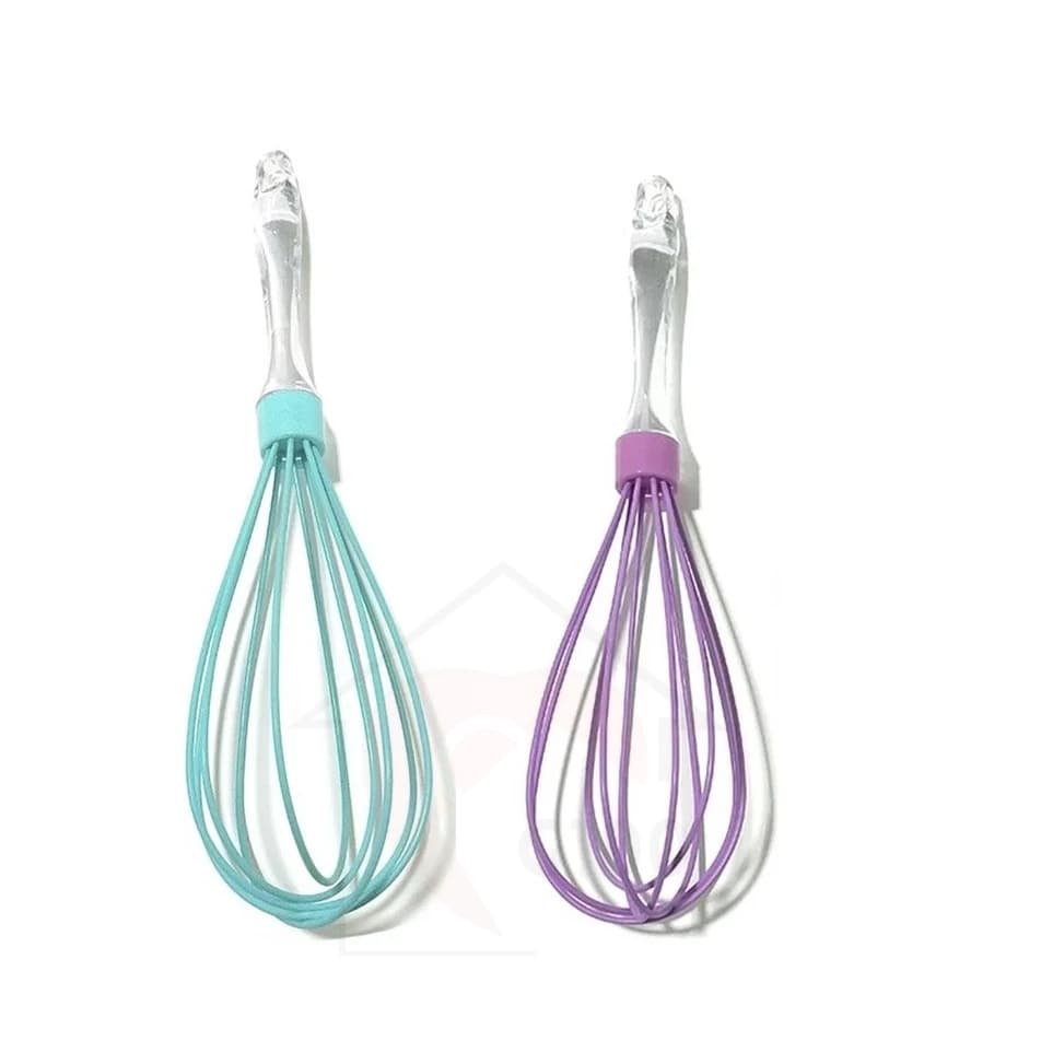 Batedor de claras/Fouet Silicone cabo Acrílico 29Cm