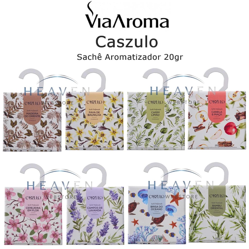 2 Und Sachê Aromatizador 20gr - a sua Escolha - Caszulo Via Aroma - Guarda roupa armario