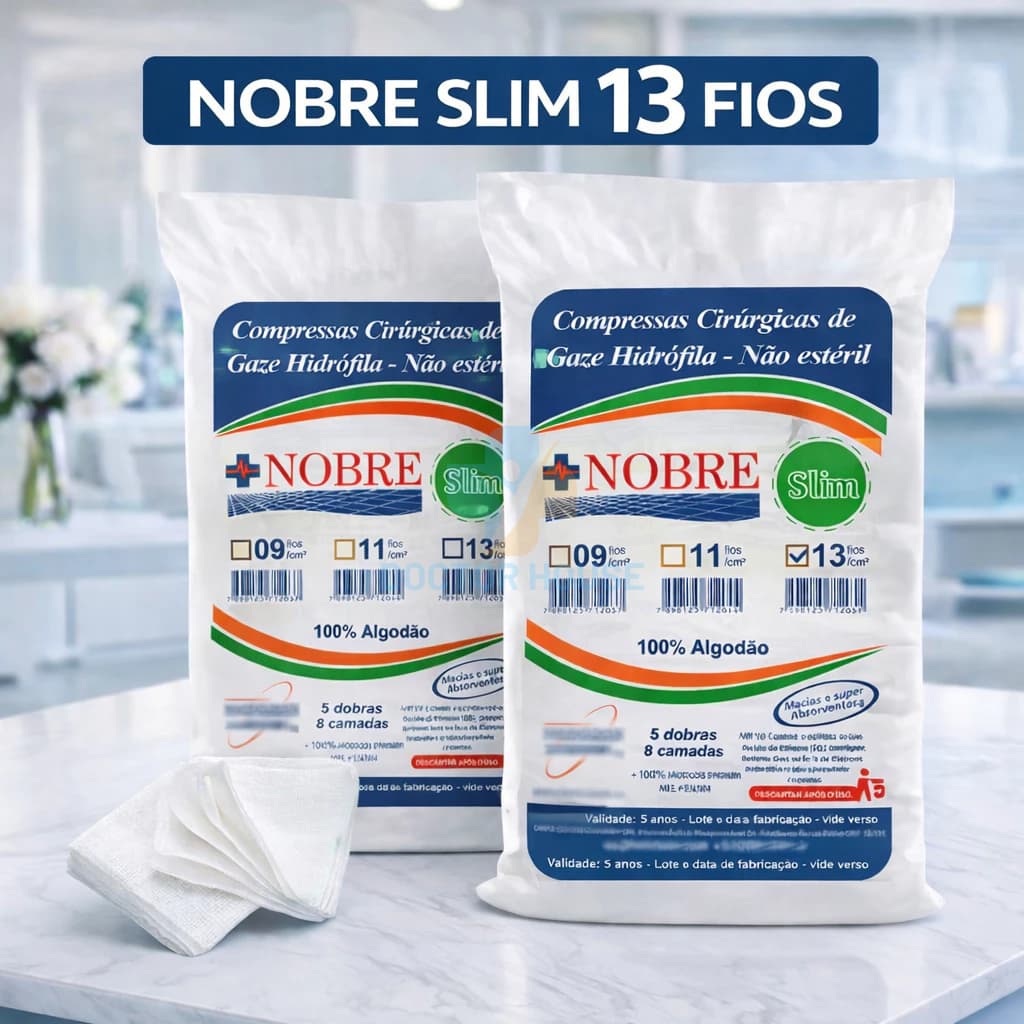 Kit 2x Compressa De Gaze 13 Fios Hidrófila 240g Nobre Slim