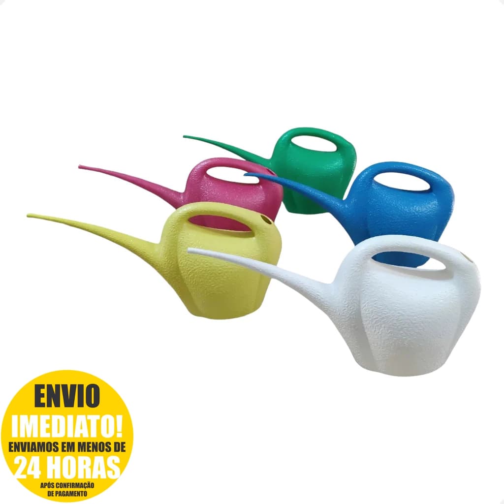 Regador Plantas Jardim De Plástico 2 Litros Bico Para Horta
