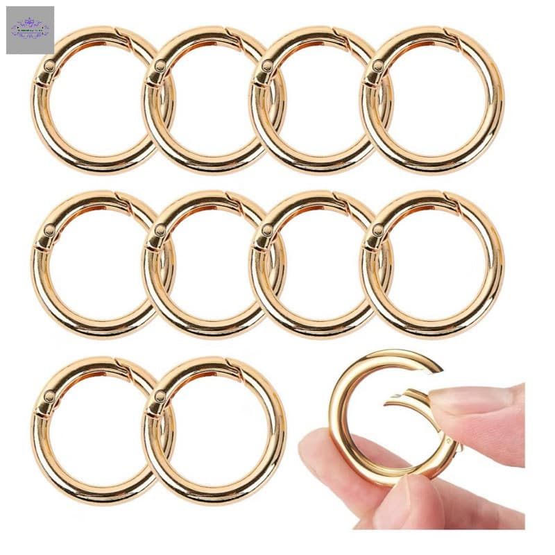 Kit com 10 e 20 Argola Articulada Mosquetão 25mm /bolsa / chaveiro/ coleira/ artesanato em geral